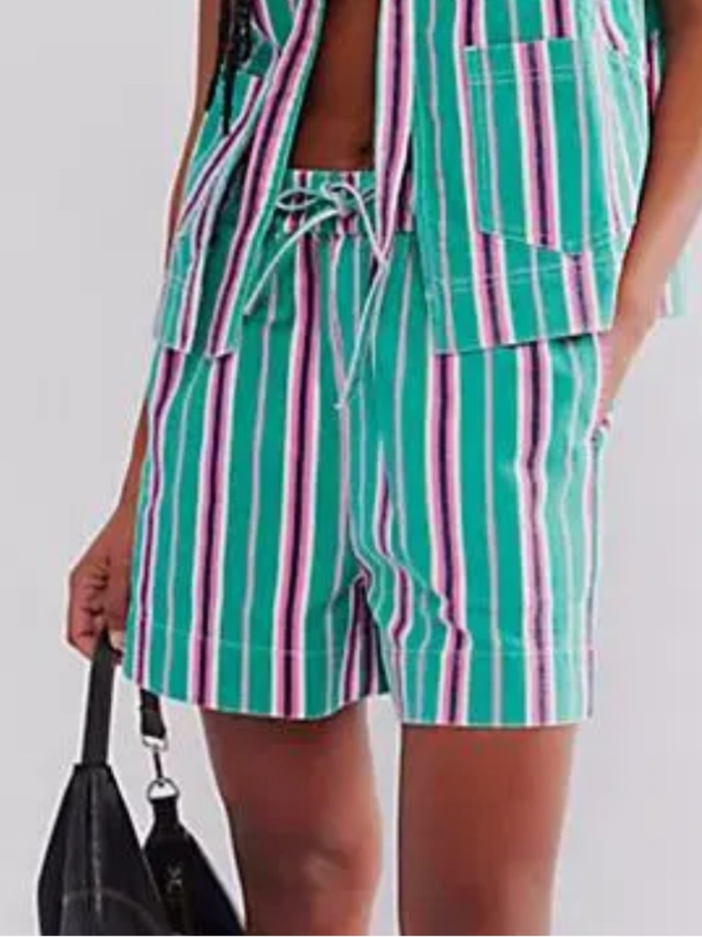 Damson Madder Dilly Rafe High Rise Striped Shorts Size 2 (UK 6)